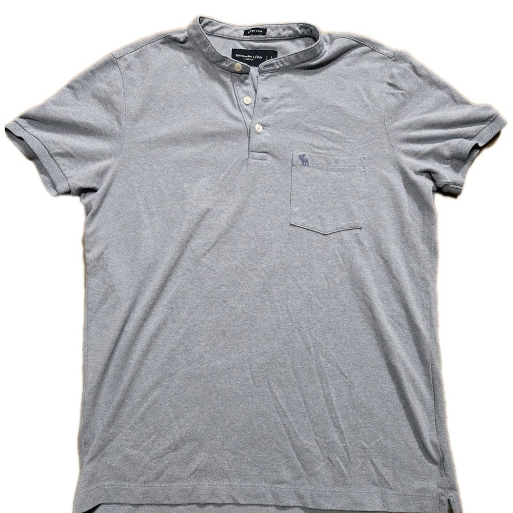 Abercrombie  Fitch Mens Short Sleeve Polo Shirt Size Large Slim Stretch‎ Fit